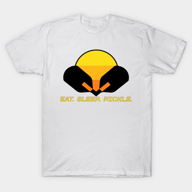 Pickleball Design Eat Sleep Pickle T-Shirt by Punderstandable